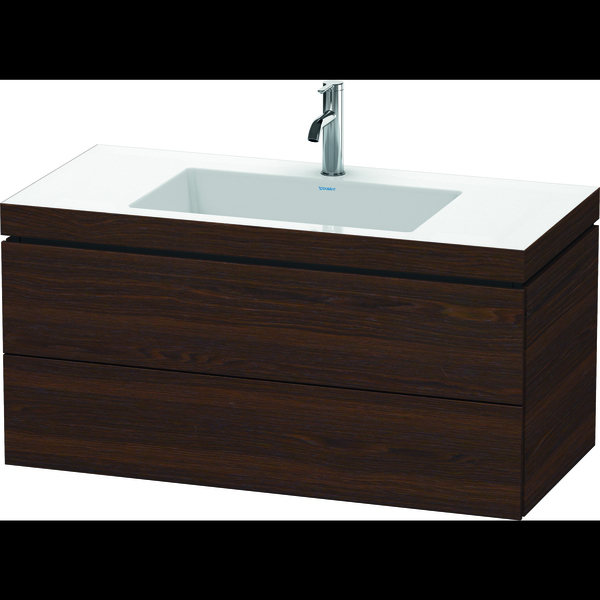 Duravit L-Cube C-Bonded Set Wall-Mounted Lc6928O6969 Brushed Walnut LC6928O6969